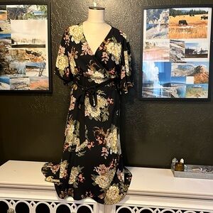 Babeau, large, midi length, wrap dress, wedding, never worn